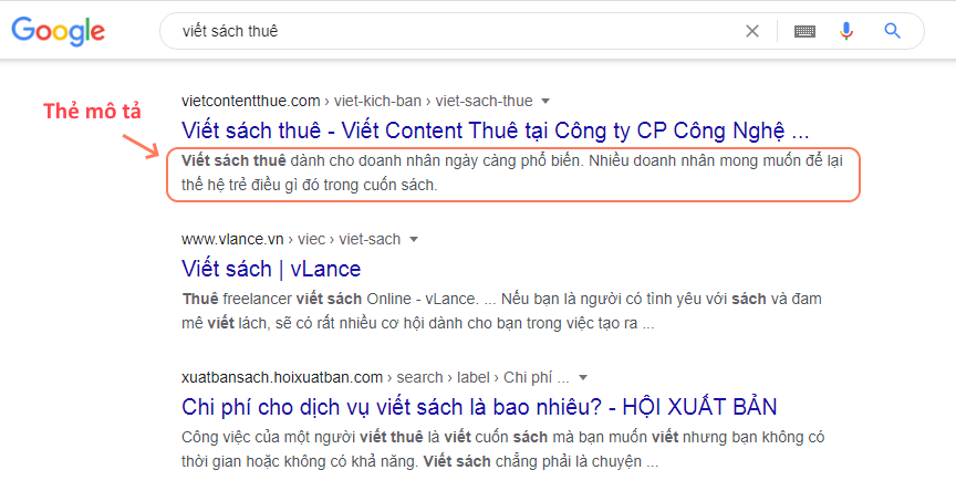 Description là gì? Tối ưu SEO Description trên website ít ai biết 2 Khái niệm về Thẻ mô tả