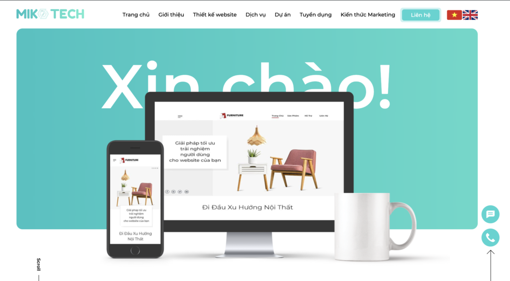 Các loại bố cục website đẹp trong thiết kế website 13 Bố cục giao diện hình ảnh lớn trang chủ website Mikotech