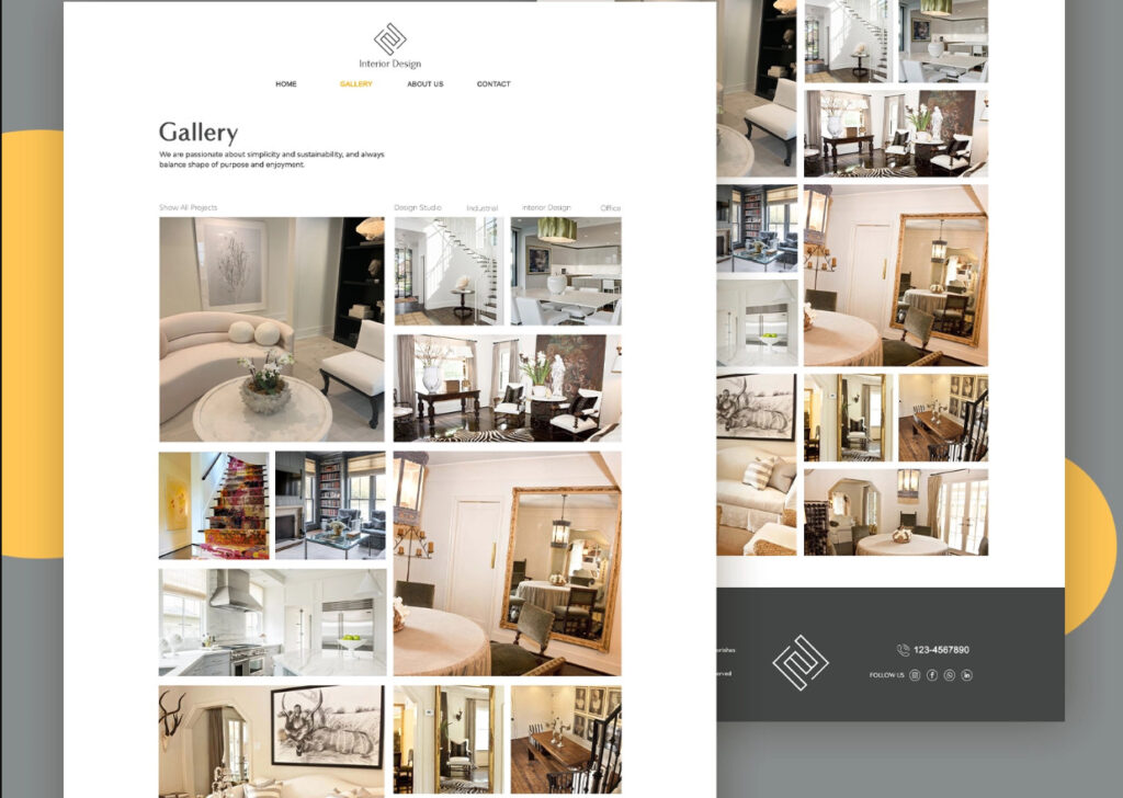 Các loại bố cục website đẹp trong thiết kế website 17 Bố cục dạng Gallery