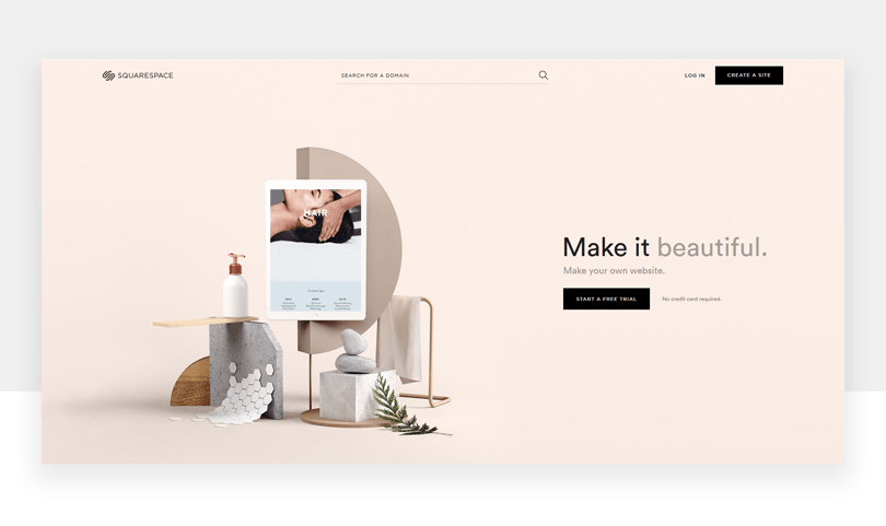 Các loại bố cục website đẹp trong thiết kế website 24 Không gian trắng