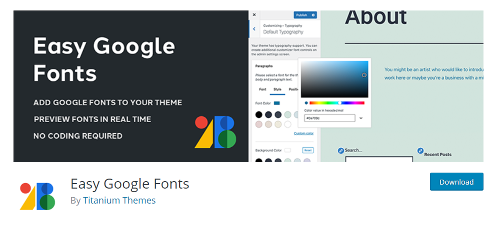 TOP 8 plugin font chữ cho WordPress phổ biến, tốt nhất hiện nay 1 Plugin Easy Google Fonts