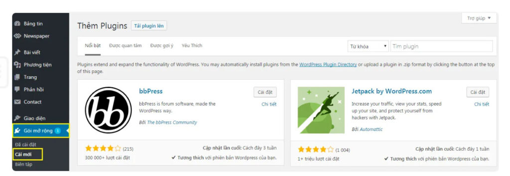 So sánh Blogger và WordPress – Nên lựa chọn sử dụng nền tảng nào? 5 Cài đặt plugin cho WordPress
