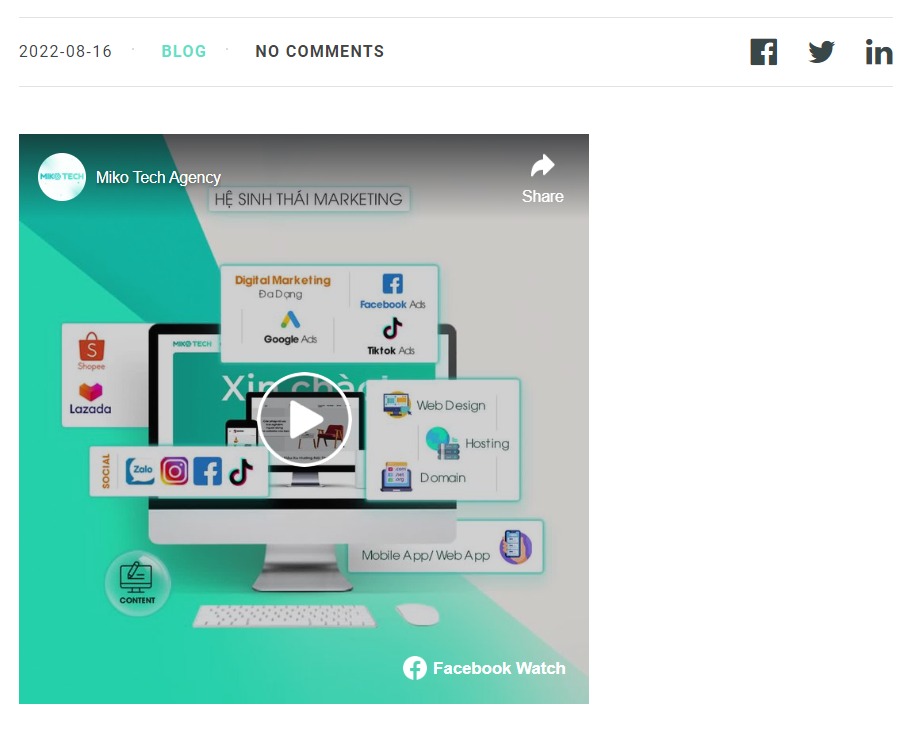 Các bước nhúng video Facebook vào website chi tiết, nhanh chóng 5 Kết quả nhúng video Facebook vào website bằng mã nhúng