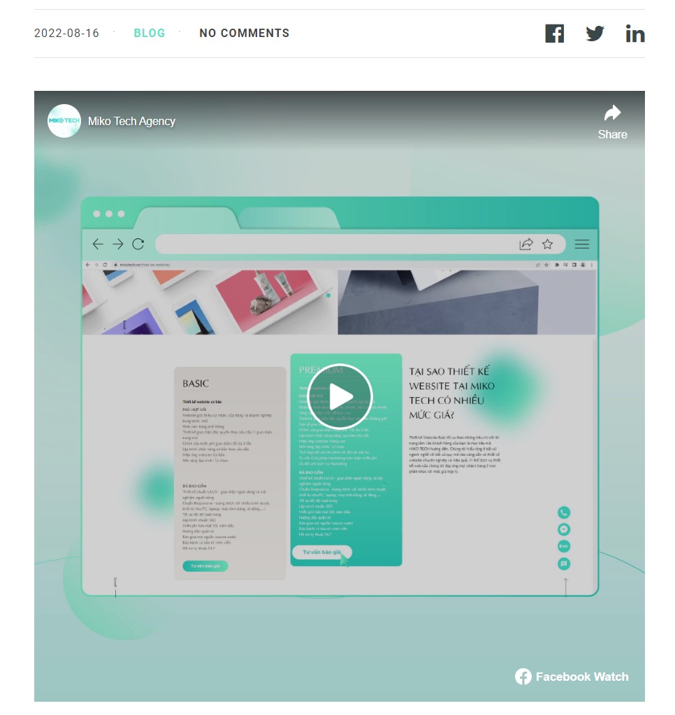 Các bước nhúng video Facebook vào website chi tiết, nhanh chóng 8 Kết quả video Facebook được nhúng bằng plugin Magic Embeds
