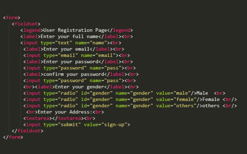 HTML Là Gì? Những Điều Cần Biết Về Ngôn Ngữ Lập Trình HTML 10 thẻ html biểu mẫu