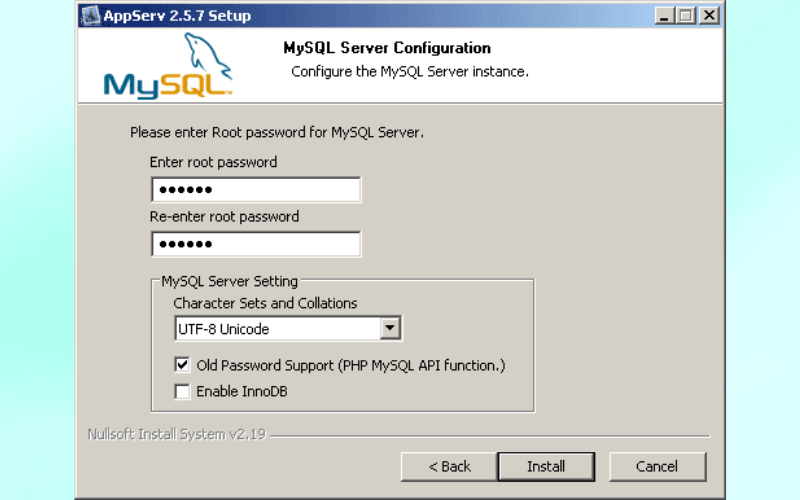 AppServ là gì? Cách sử dụng và hướng dẫn cài đặt chi tiết 4 appserv root password