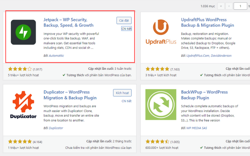 Cách backup WordPress giúp khôi phục Website nhanh chóng 9 jetpack backup plugin