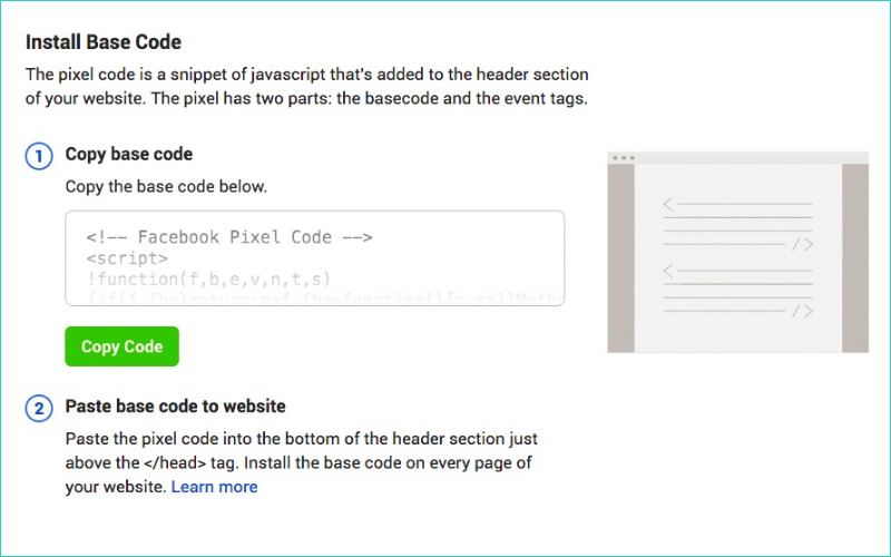 Facebook Pixel là gì? Hướng dẫn thiết lập Facebook Pixel 10 copy code meta pixel