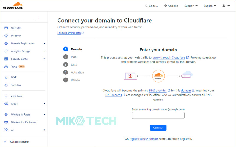 Hướng dẫn cấu hình CloudFlare cho website chi tiết 5 connect domain to cloudflare