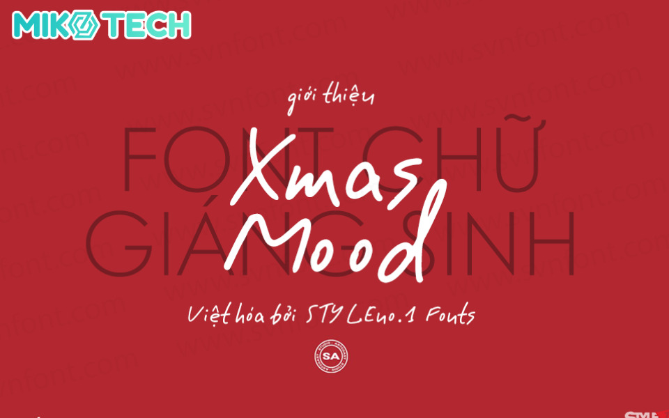 15+ Font Chữ Giáng Sinh Việt Hóa Đẹp, Ấn Tượng Cho Mùa Lễ 19 font chữ giáng sinh việt hóa xmas mood